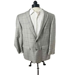 Joseph & Feiss Gray Wool Sport‎ Coat Jacket Blazer Size 44R